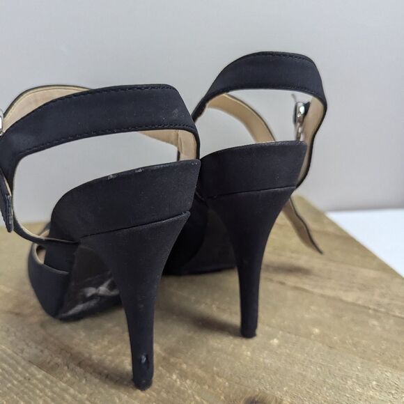 Nine West Ratical Black Platform Heels Size 7 - Picture 10 of 12
